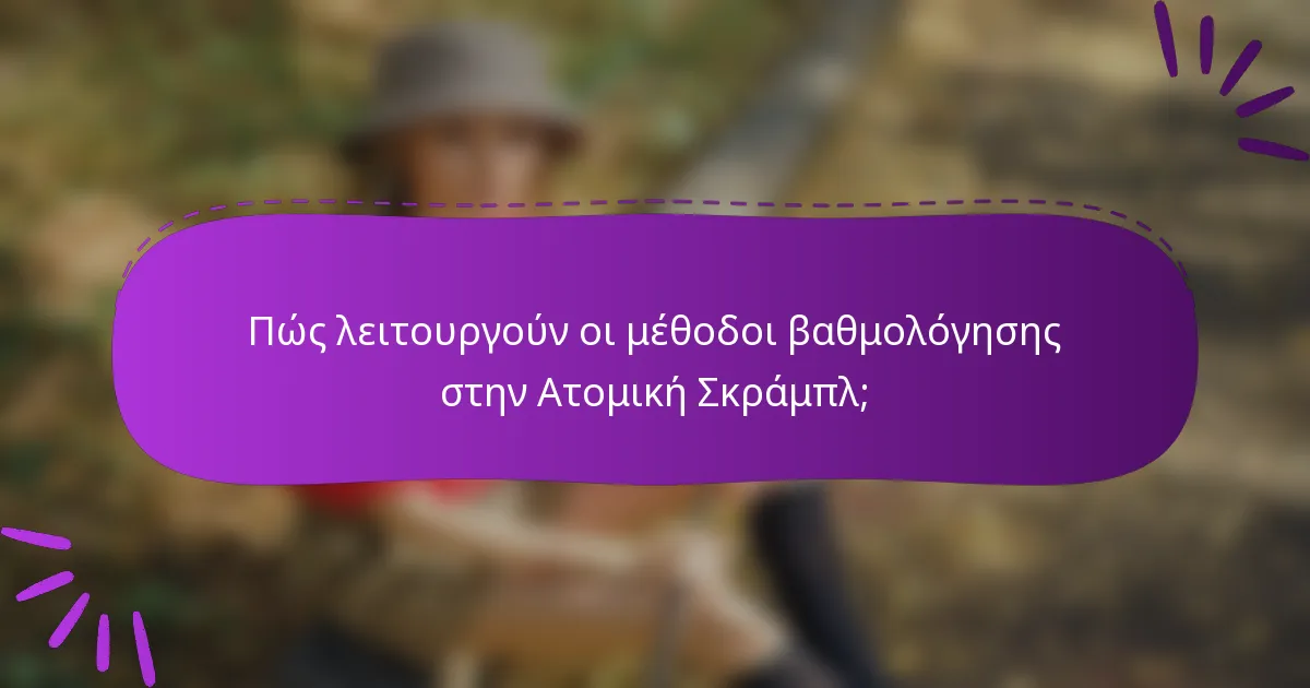 Πώς λειτουργούν οι μέθοδοι βαθμολόγησης στην Ατομική Σκράμπλ;
