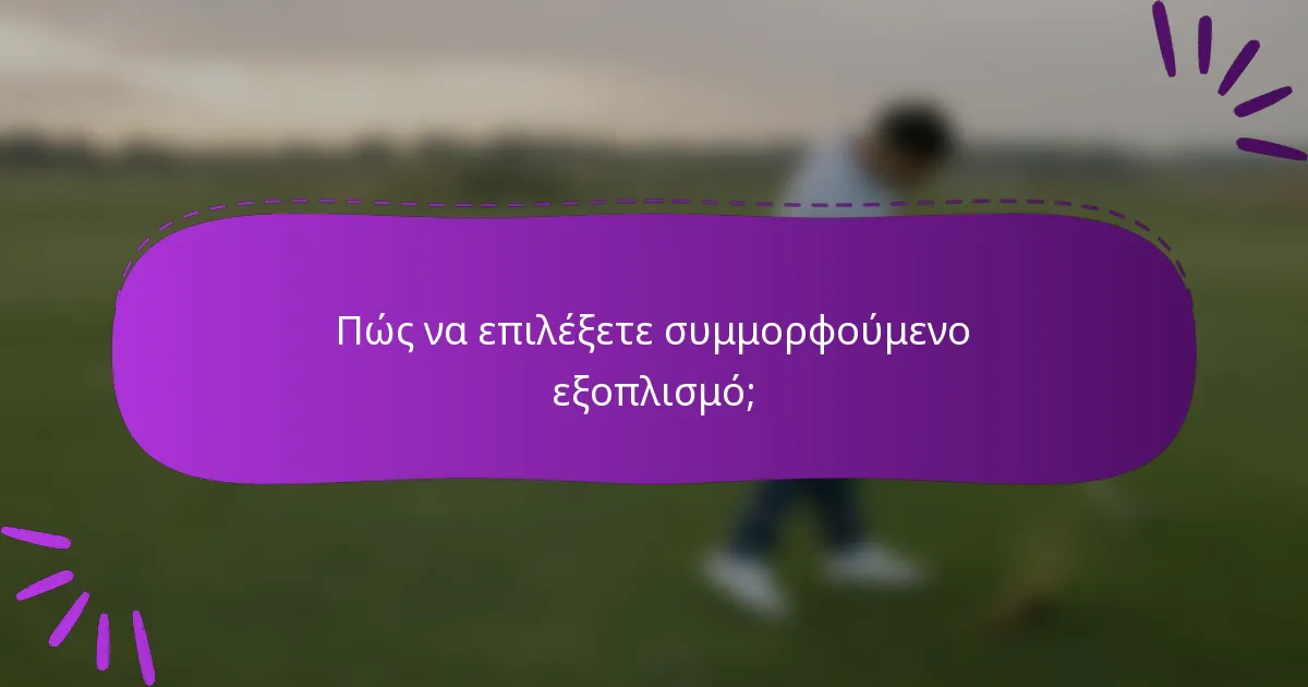 Πώς να επιλέξετε συμμορφούμενο εξοπλισμό;